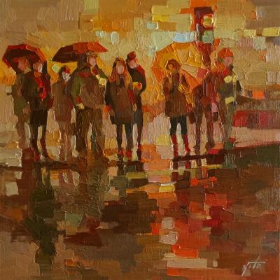 Standing in the rain. Chizhova Viktoria
