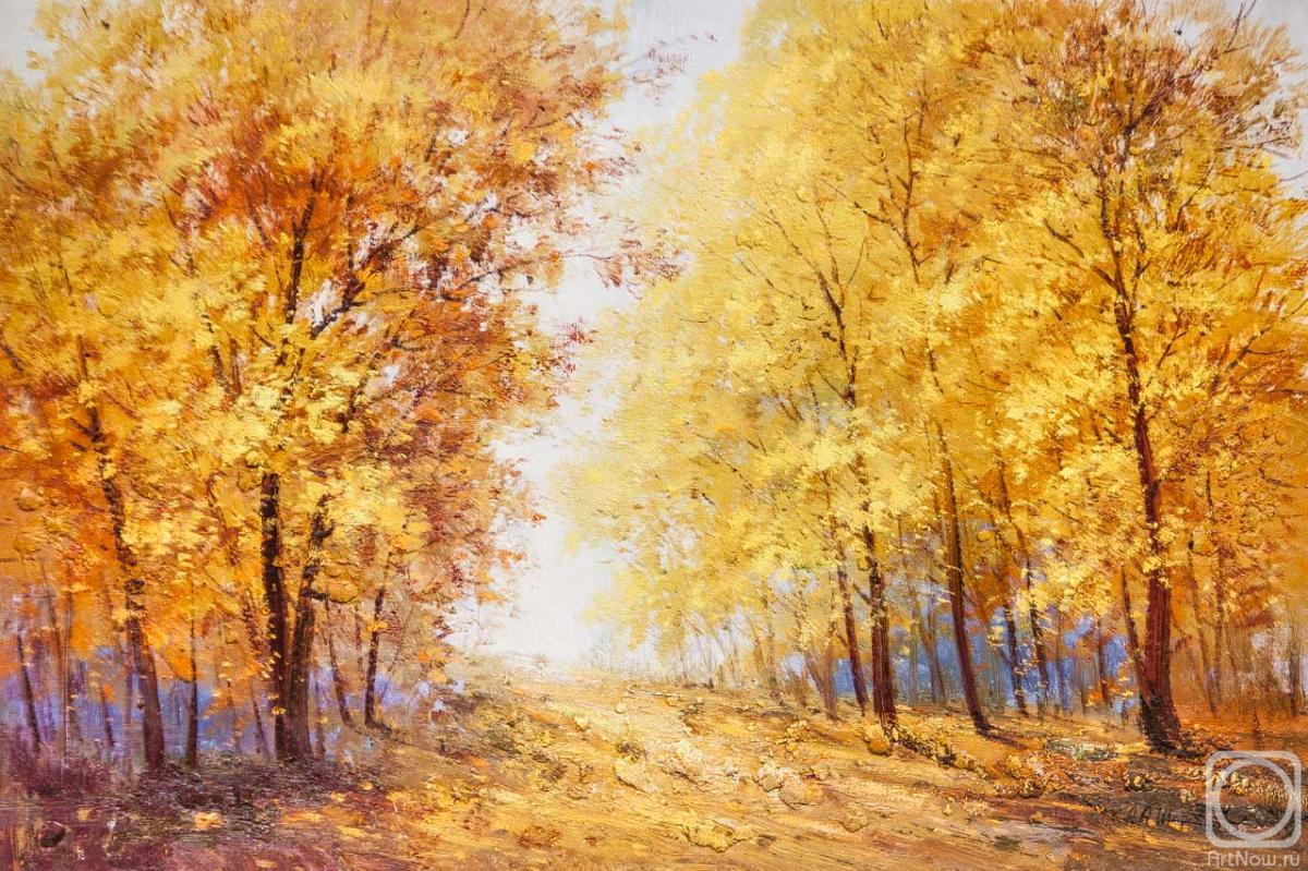 Sharabarin Andrey. Leaves on the trees burn with gold
