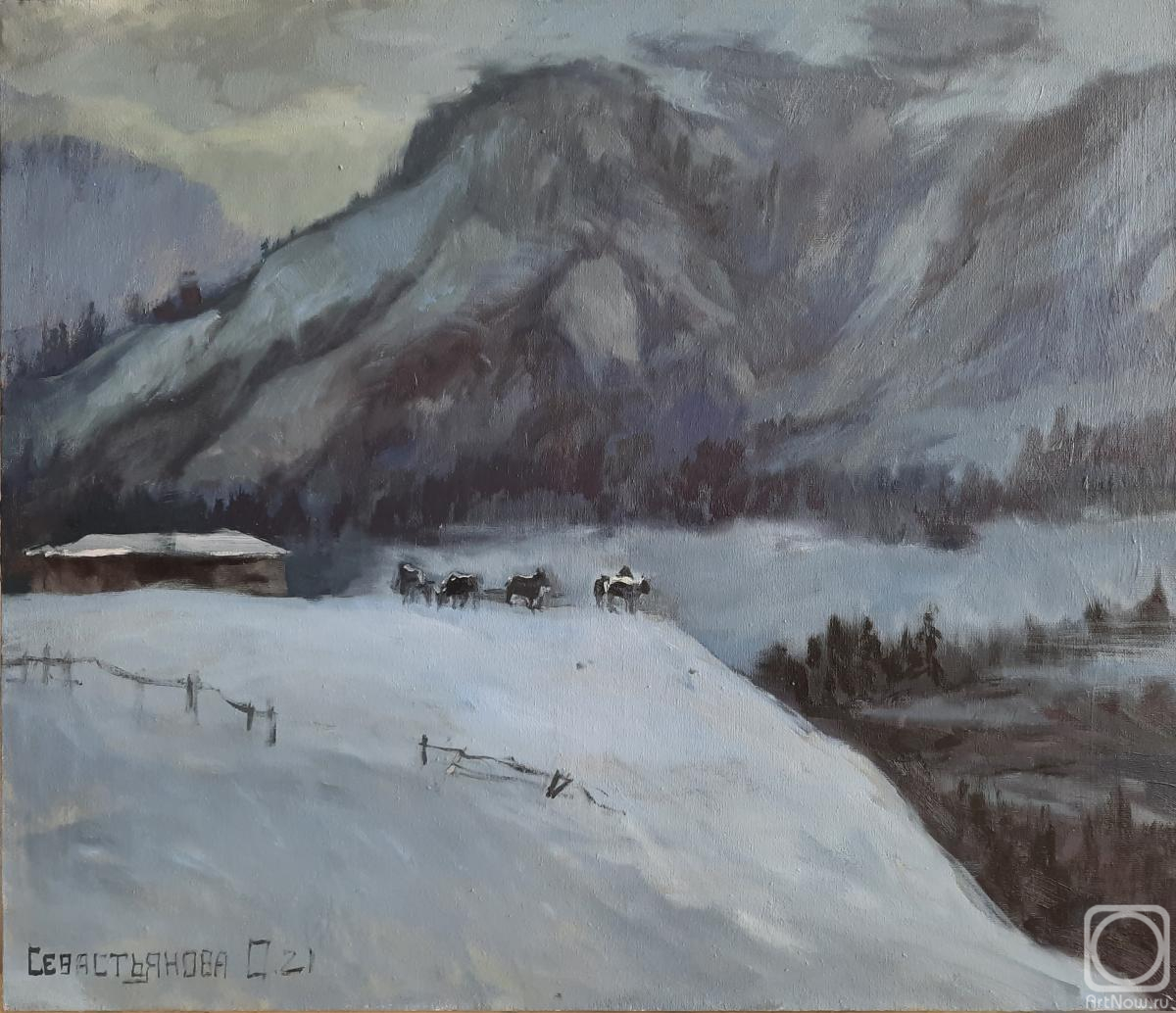 Sevastyanova Olga. Painting "Mists of the mountains"