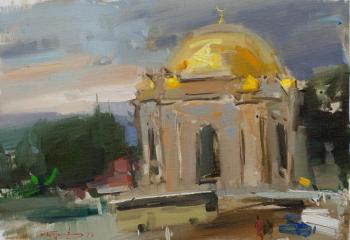 A sketch with a mosque. Kislovodsk