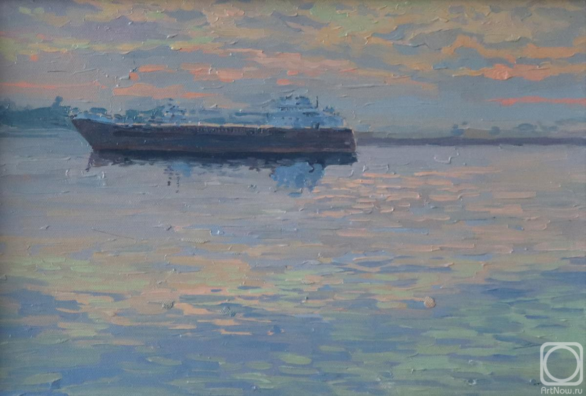 Kozhin Simon. Barge on the Volga