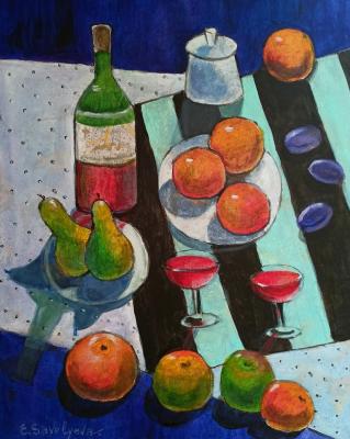 Fruit Parade (Bright Fruit Painting). Savelyeva Elena