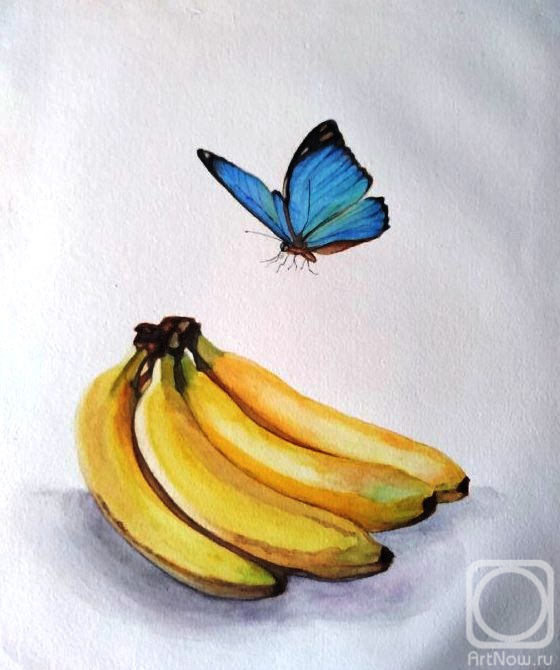 Udris Irina. Bananas and butterfly