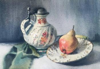 Still life with a pear