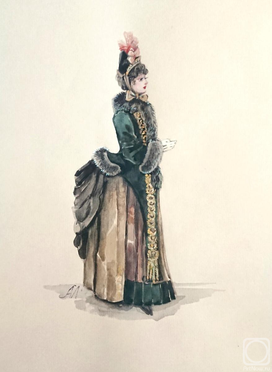 Alisova Larisa. Lady (Women's urban costume 19th century)