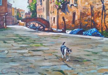 The Venetian Cat (Venetian Canal). Ershov Vladimir