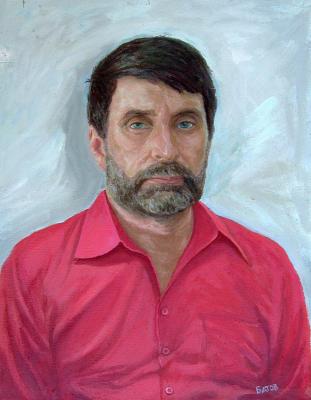 Self-portrait in oil on canvas. artist Batov Alexander Petrovich. Batov Alexander