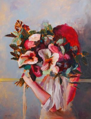 Girl with a bouquet. Sokolova Olga