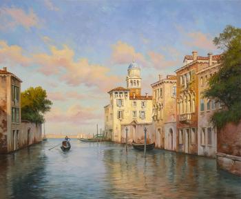 Canal in Venice (Landscape With Gondolas). Zhaldak Edward