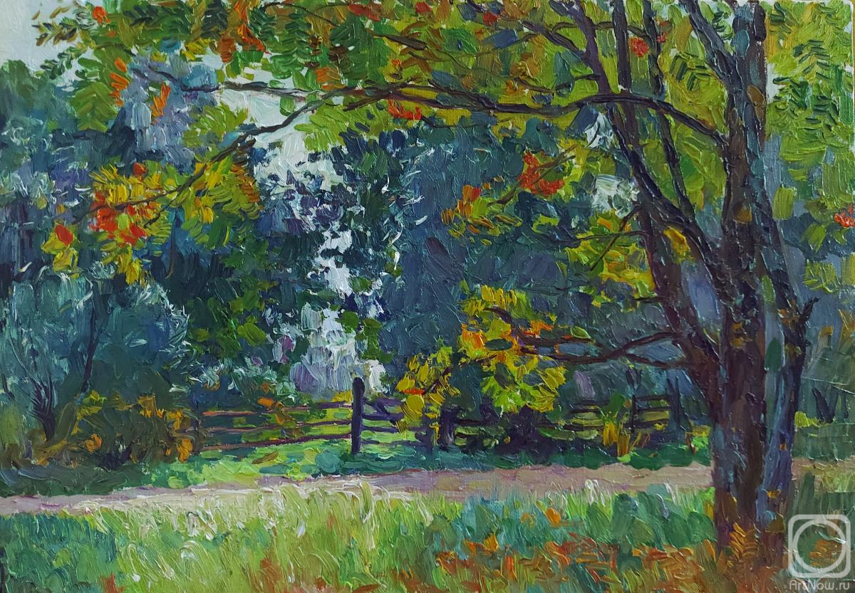 Melnikov Aleksandr. September. A study with a rowan tree