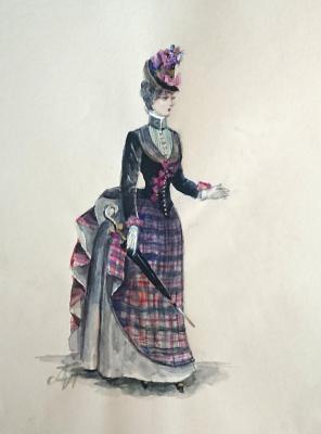 Lady (Women's urban costume 19th century) (Elegant Dress). Alisova Larisa