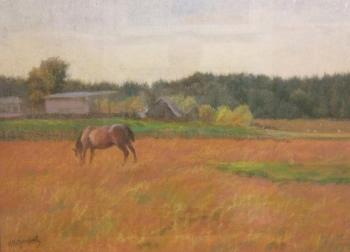 Landscape with a horse. Chernyshev Vladimir