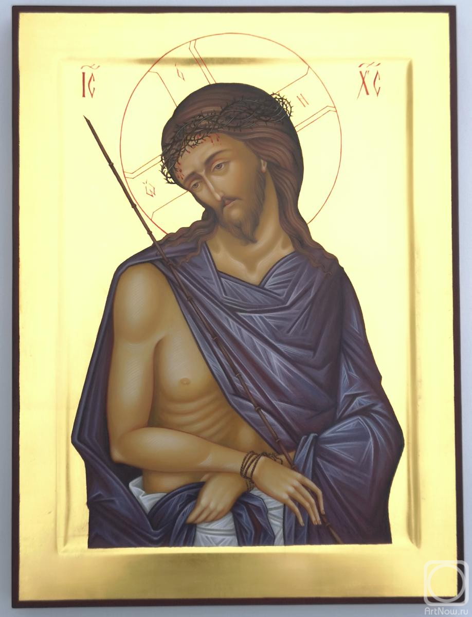 Zhuravleva Tatyana. Icon of Christ the Bridegroom, icon of Savior In the Crown of Thorns.