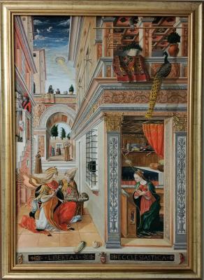 Copy of carlo Crivelli's painting "Annunciation". Krylova Ludmila