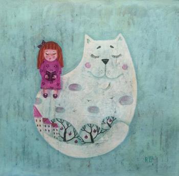 Painting Fairy tale for a cat. Razina Elena