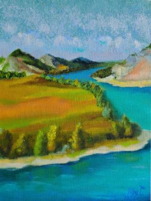 Turquoise river (Painting Is Not Expensive). Ivanova Svetlana