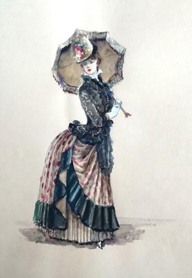 Lady (Women's urban costume 19th century) (  ). Alisova Larisa
