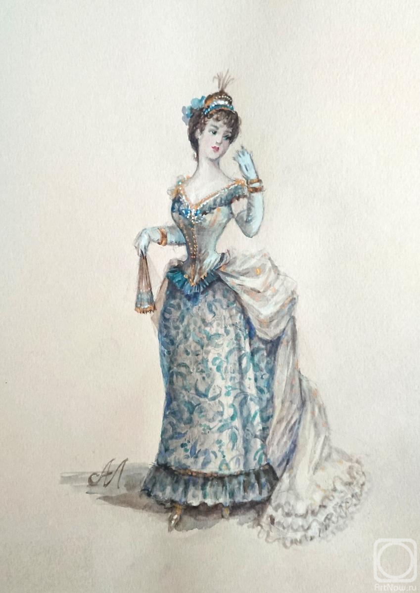 Alisova Larisa. Lady (Women's elegant dress 19th century)