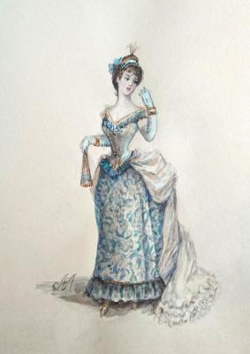 Lady (Women's elegant dress 19th century). Alisova Larisa