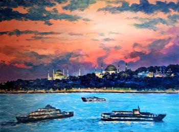 Evening on the Bosphorus (Pleasure Boats). Murtazin Ilgiz