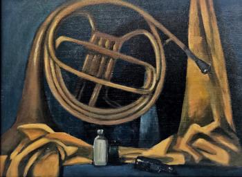 French horn and yellow stole