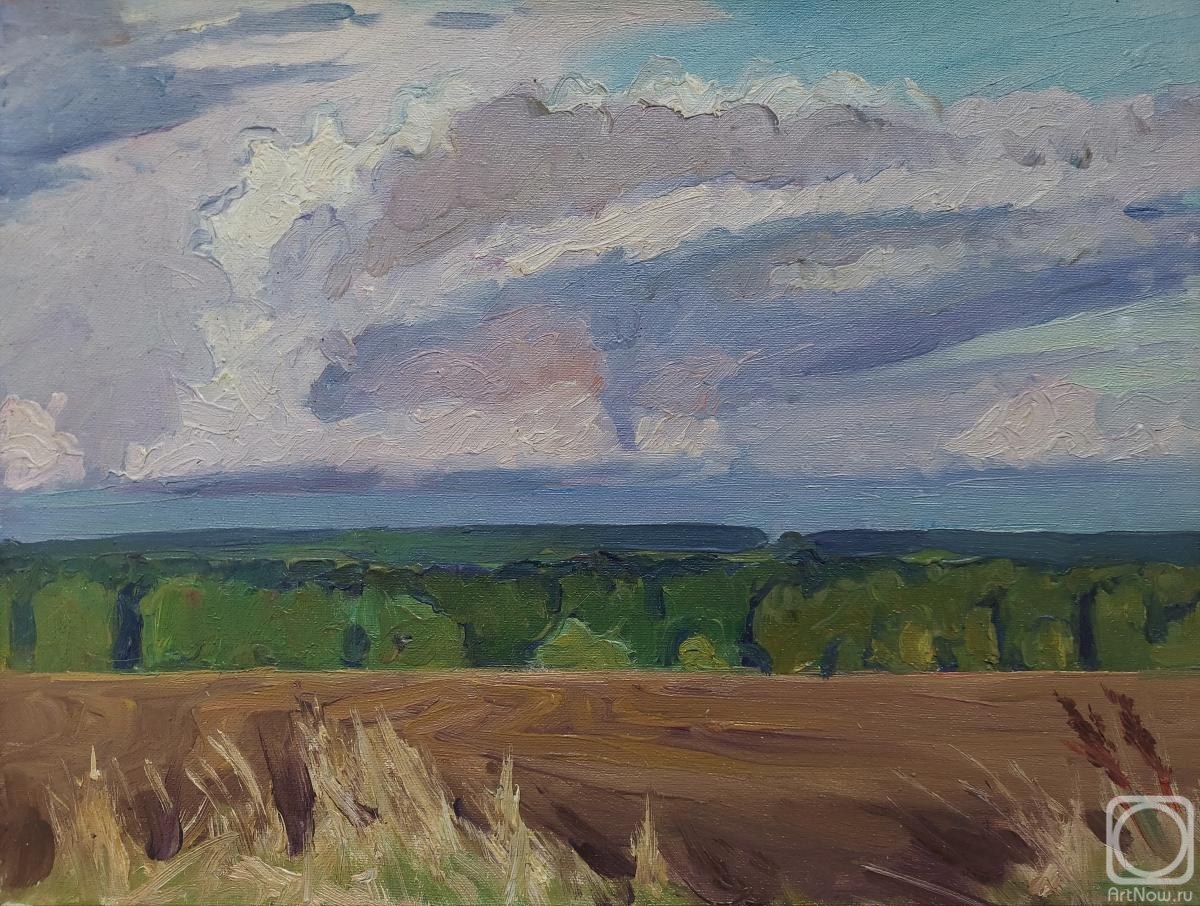 Melnikov Aleksandr. The end of August. Clouds over an empty field