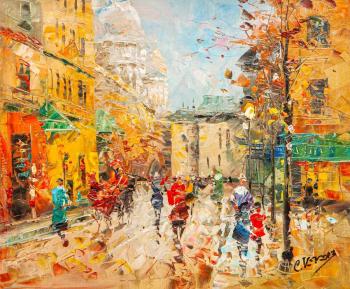 Landscape of Paris by Antoine Blanchard. Place du Tertre. Montmartre Paris