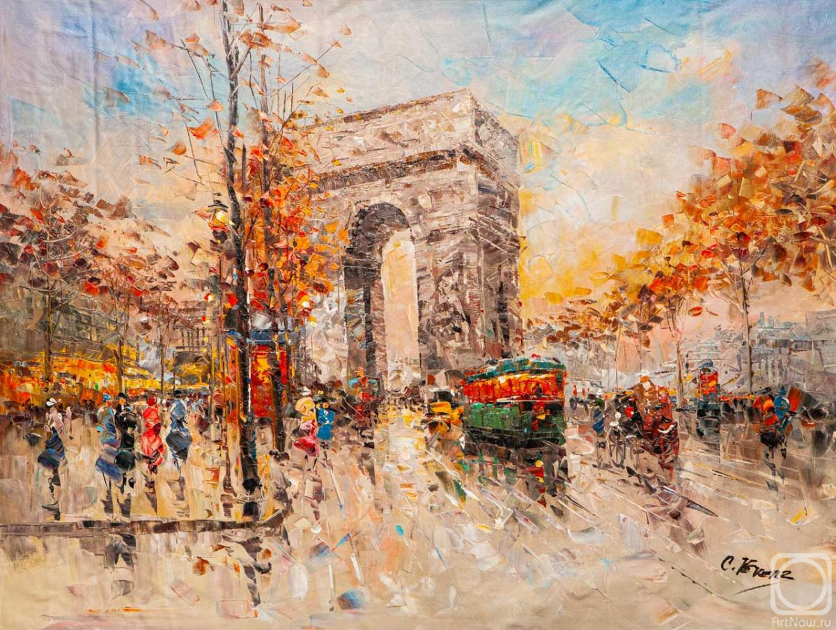 Vevers Christina. Landscape of Paris by Antoine Blanchard Arc de Triomphe