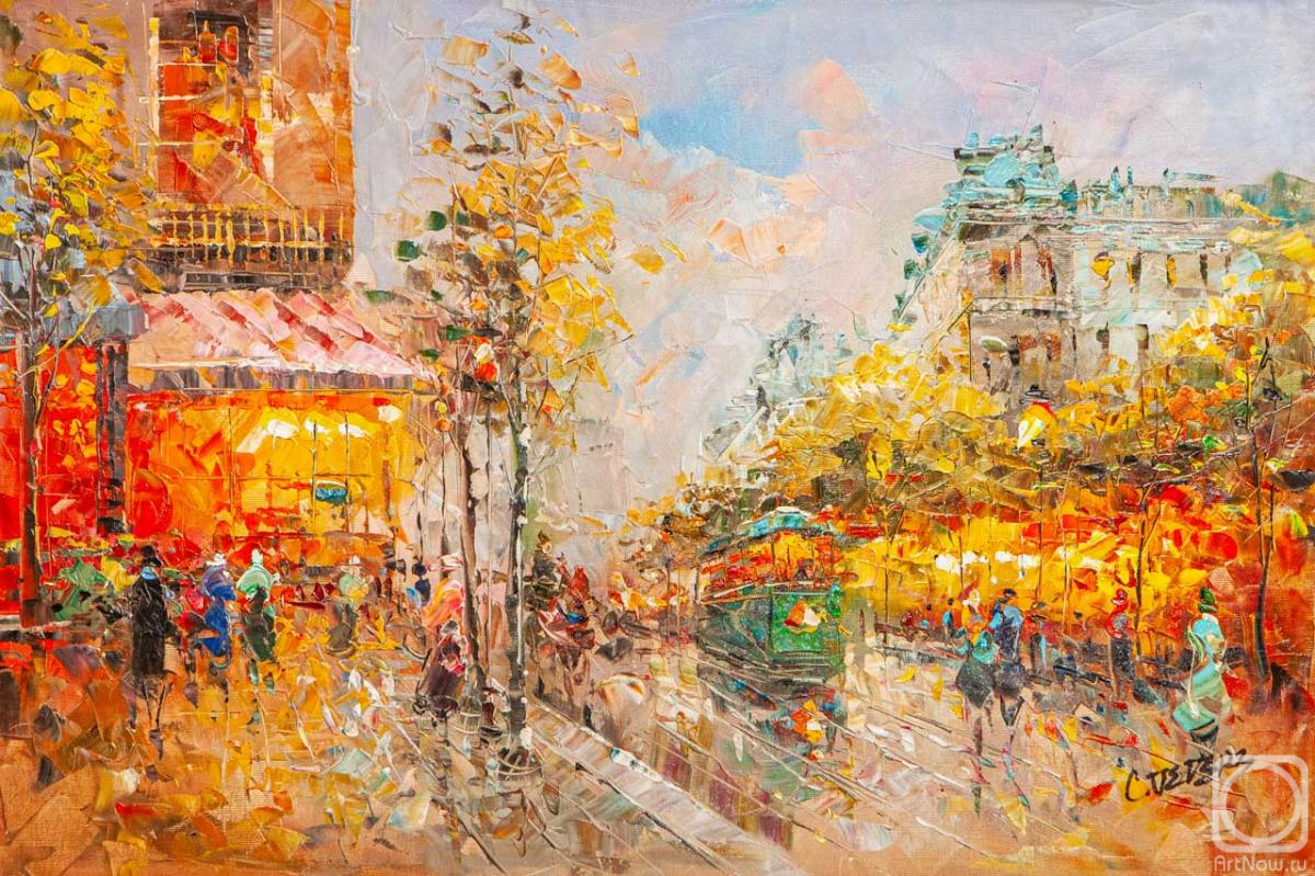 Vevers Christina. Landscape of Paris by Antoine Blanchard. La Rue Lafayette et le Square Montholon