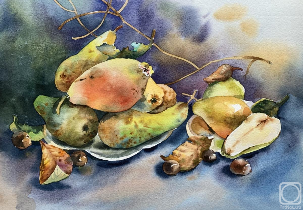 Stoylik liudmila. Still life with pears 2
