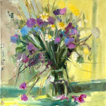 Wildflowers oil painting. Kurkova Tatyana