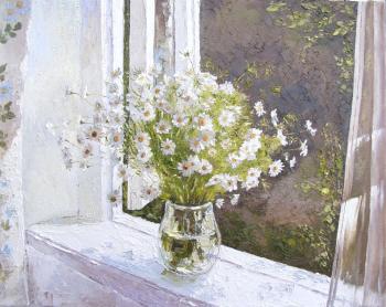 Daisies on the window. Radchinskiy Michail