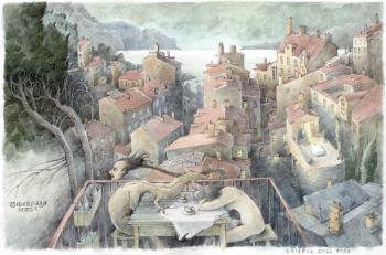 Tea drinking on the balcony. Kozlov Valeriy