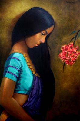 Girl with a flower 45. Terdal Ramesh