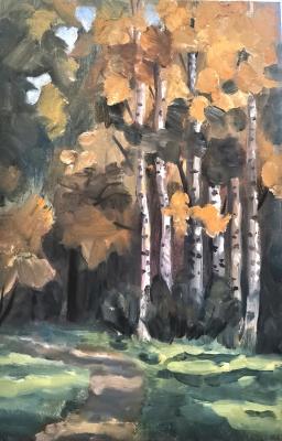 Etude with Birch trees. Sinyatkina Irina