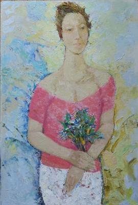 Portrait of a woman in pink. Fedorov Revel