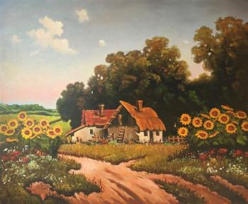Stories from the old farm. Sunflowers. Vukovic Dusan