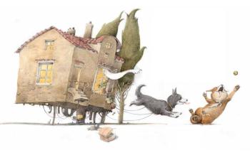 Corgi and house. Kozlov Valeriy