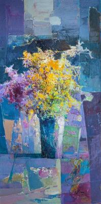 Bouquet with orchids in impressionism style N2