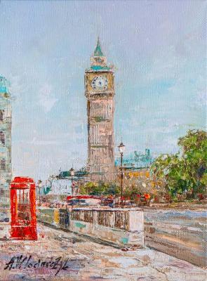 London. View of Big Ben N2 (Red Telephone Booth). Vlodarchik Andjei