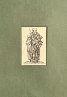 Saint Simon", a copy of Durer's engraving. Ilina Mariya