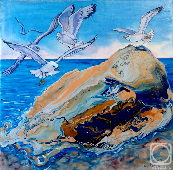Ostraya Elena. Sea. Seagulls