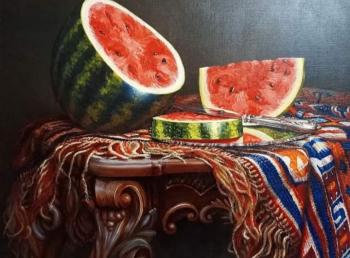 Watermelon on the eastern divandek. Batin Konstantin
