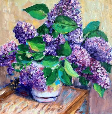 Lilac Painting, Spring Flowers Original Painting, Impressionism, 'S Day Birthday Gift Valentine's Day Painting. Kurkova Tatyana