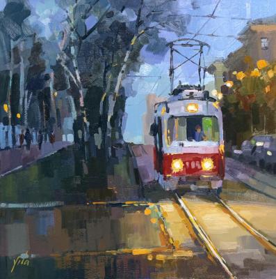 Evening tram. Chizhova Viktoria