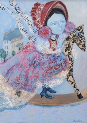 Travel to England or Horsewoman (Girl In A Beautiful Dress). Ivanova Julia