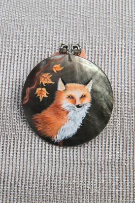 Pearl pendant "Fox in autumn". Beketova Olga