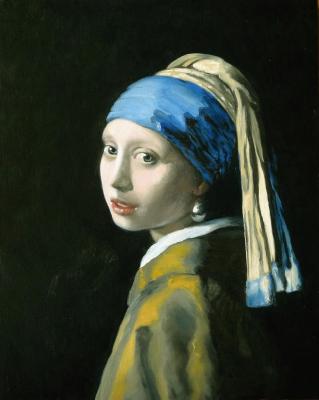 Copy of Vermeer's "The Girl with the Pearl Earring". Soloviev Leonid