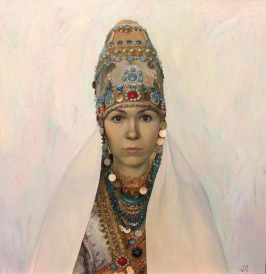 Portrait of a girl in a national costume. Askarov Ilshat