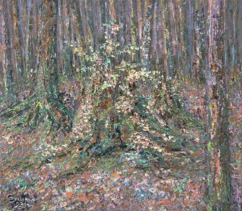 Autumn stump (Palette Knife Paintings). Smirnov Sergey